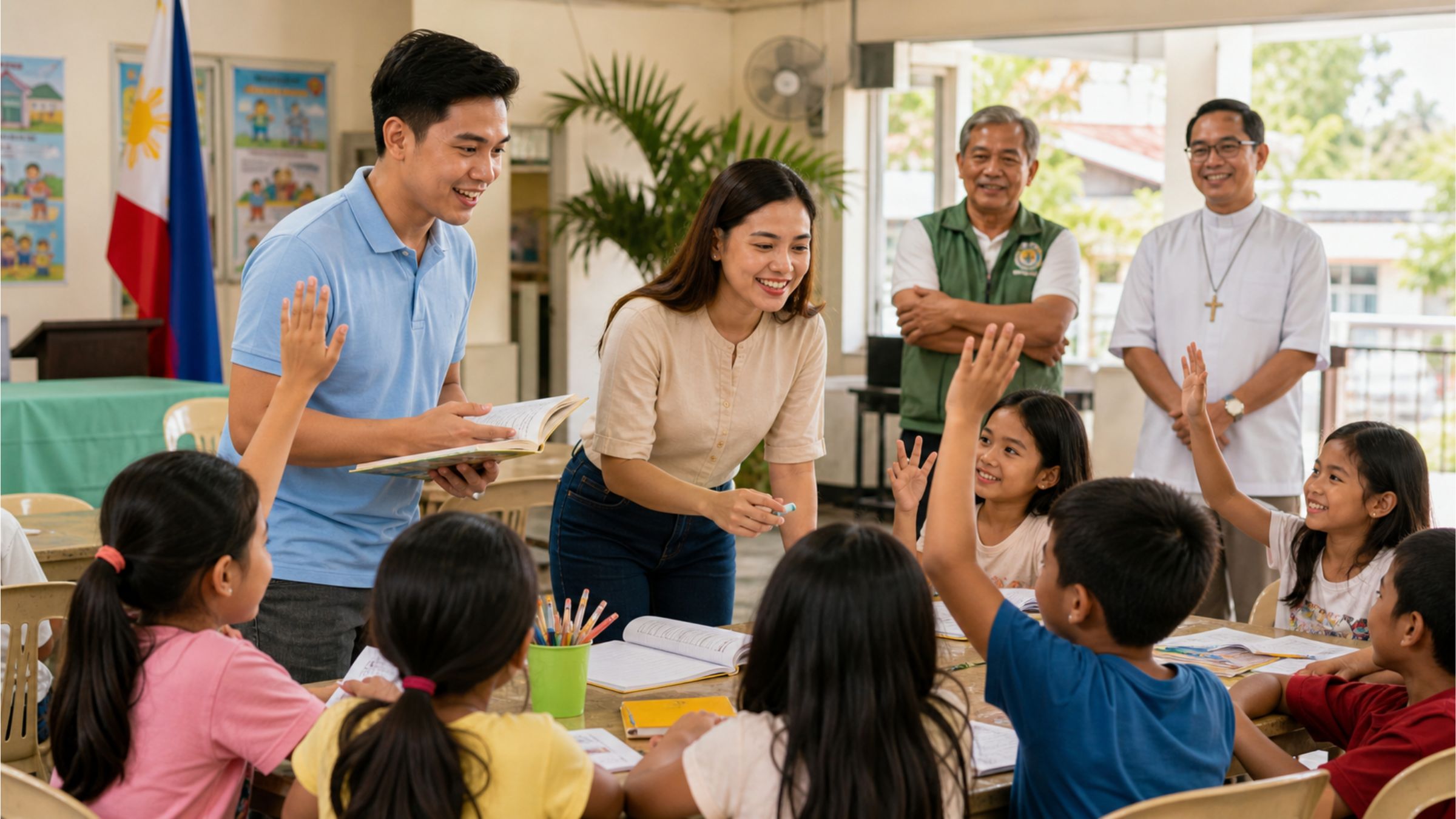 Teachers learning Filipino beginning reading and writing methods